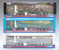 Three Corgi Hauliers of Renown 1:50 scale limited edition diecast model vehicles Ramage Transport