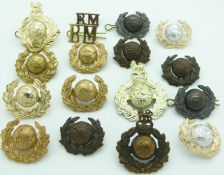 Seventeen Royal Marines metal and anodised badges, two by Buttons and Badges London and one by
