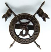 British Army 5th Royal Irish Lancers officer's service dress bronze cap badge