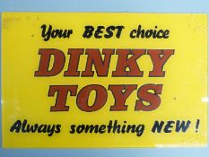 Dinky Toys acrylic shop display / advertising sign 'Your BEST choice DINKY TOYS Always something