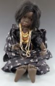 Phillip Heath for Gotz doll Lualaba I with closed mouth, fixed brown eyes and black hair, limited