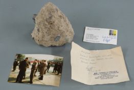 Berlin Wall fragment with some graffiti visible - by repute recovered on 9th November by a British