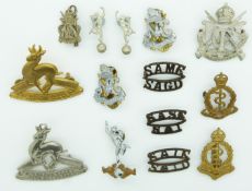 Fourteen South Africa Signals Corps, Medical Corps, Cadets etc metal badges