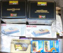 A collection of Burago, Corgi and similar diecast model vehicles together with an Airfix 1:32