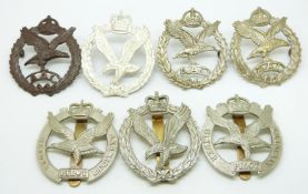 British Army, Army Air Corps metal badges including a gilt example and two Glider Pilot Regiment