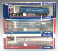 Three Corgi 1:50 scale limited edition diecast model lorries C M Downton Ltd CC13211, Andrew Wishart