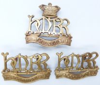 British Army Her Majesty's Reserve Regiment of Dragoon Guards cap badge and collar badges