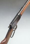 Winchester model 9410 .410 underlever 3-shot repeating shotgun with chequered grip and forend,
