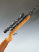 Original Model 25 .22 air rifle with semi-pistol grip and Original Model 10 4x32 scope, NVSN.