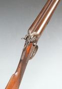 Cole & Son of Devizes 12 bore side by side hammer action shotgun with engraved scenes of birds to