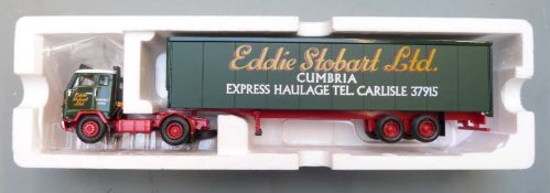 Two Corgi Eddie Stobart 1:50 scale limited edition diecast model lorries CC13207 and CC13101, both