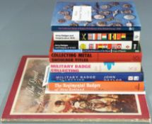 Ten books comprising two copies of 'Military Badge Collecting' by J Gaylor and eight various