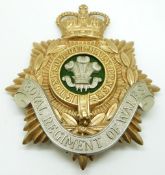 British Army Royal Regiment of Wales bi-metal helmet plate