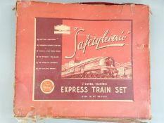 Mettoy Railways 'Safetylectric' 0 gauge electric Express Train Set, in original box.