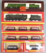 Two Hornby 00 gauge locomotives Top Link SR 4-6-2 Bideford 21C119 R265 and BR 4-6-2 Clive of India