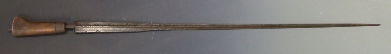 Late 18thC small sword blade with later handle, overall length 100.5cm