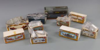 Ten D&M and similar white metal model boat kits comprising mainly RNLI lifeboats, all in original