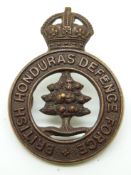 British Honduras Defence Force Regiment officer's metal cap badge