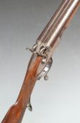 Unnamed 16 bore side by side hammer action shotgun with engraved locks, hammers, top plate,