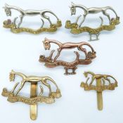 Five British Berkshire Yeomanry/ Berkshire Regiment metal badges