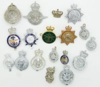 Small collection of eighteen metal/anodised badges including War Department, MOD, Air Force