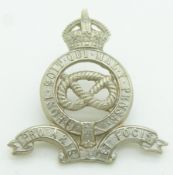 British Army Staffordshire Yeomanry officer's cap badge