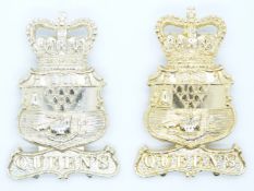 Two Belfast University Officer Training Corps anodised cap badges