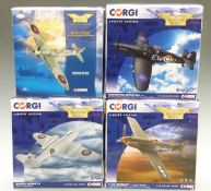 Four Corgi The Aviation Archive 1:72 scale limited edition diecast model aeroplanes Supermarine
