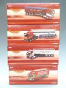 Four Corgi Hauliers of Renown 1:50 scale limited edition diecast model lorries Cawley Bros