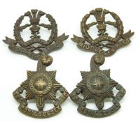 Four British Army The Royal Sussex Regiment and Middlesex Regiment officer's service dress bronze