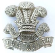 British Army Welsh Regiment 3rd Volunteer Battalion metal cap badge