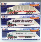 Three Corgi Hauliers of Renown 1:50 scale special edition diecast model Eddie Stobart lorries