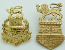 Two Singapore Guard Regiment badges one anodised, one by Firmin London