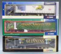 Three Corgi 1:50 scale limited edition diecast model lorries Guinness 76403, Harry Lawson Ltd