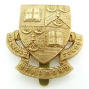 Bradford Grammar School brass cap badge