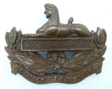 British Army Gloucestershire Regiment officer's bronze cap badge