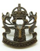 Canadian Army Newfoundland Regiment metal hat badge