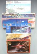 Six Revell 1:72 scale plastic model kits including FIAT BR 20, Nakajima J1N1-S and Campbeltown