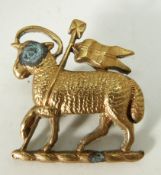 British Army The Queen's Royal West Surrey Regiment metal collar badge with cruciform to top of