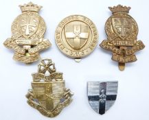 Five Wantage School Combined Cadet Force and the King's School Canterbury metal cap badge