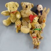 Ten various Teddy bears including Hermann, Gabrielle Designs Paddington and Steiff style blonde