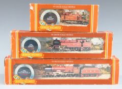 Three Hornby 00 gauge model railway LMS locomotives 4-6-0 Patriot Class Duke Of Sutherland, 2-6-4