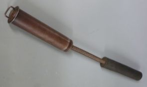German military retractable truncheon or cosh, indistinctly marked to steel end Kamillo Gummi,