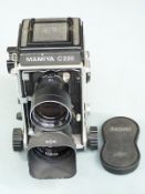 Mamiya C220 Professional TLR camera with Mamiya-Sekor 1:4.5 f=135mm lens, serial number of camera