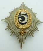 British Army 5th Dragoon Guards other ranks helmet plate