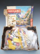 A large collection of Meccano parts including a Mountain Engineer's Set with original box.