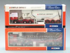 Two Corgi 1:50 scale limited edition diecast model lorries Castle Cement Ltd 74903 and Reid's