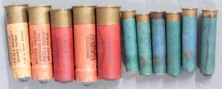 Eleven nitro ball shotgun cartridges comprising five 12 bore and six .410. PLEASE NOTE THAT A