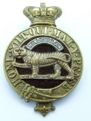 British Army Leicestershire Regiment officer's Glengarry badge