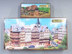 Two Faller HO scale plastic model kits B-911 and B-932, both in original boxes.